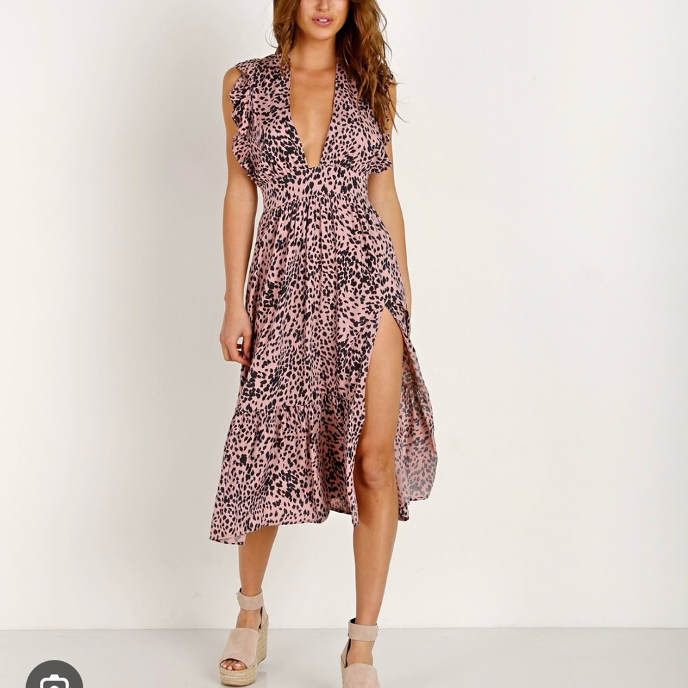 Stillwater The Jessie Midi Dress in Pebble Leopard